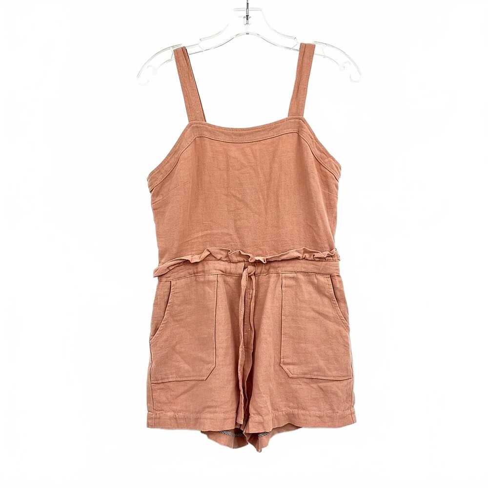 Saylor Pink Linen Romper | Women’s M One-Piece Jumper